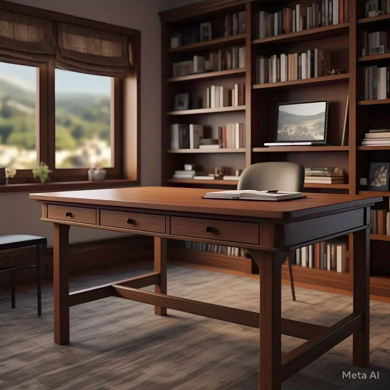 Wooden Study Table Image